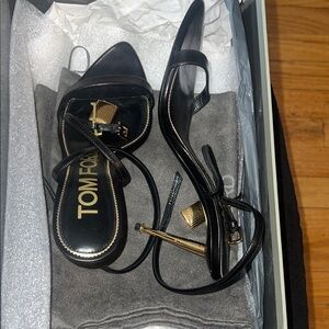 Tom Ford Black and Gold Women's Heels